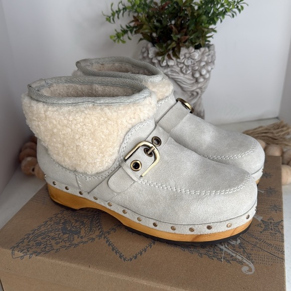 Free People Oak Clog Boots Dusty Bunny Sz 7.5 - Picture 8 of 12